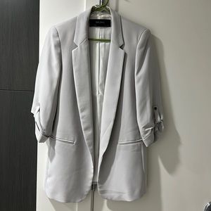 Zara Basic Collection Grey Ruched Sleeve Blazer